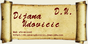 Dijana Udovičić vizit kartica
